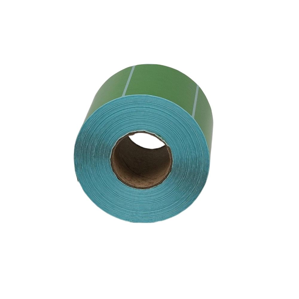 nhãn dán nhiệt trực tiếp màu xanh lá cây kích thước tùy chỉnh