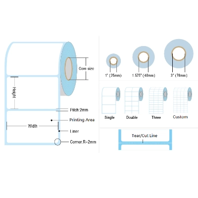 nhãn vận chuyển nhiệt trực tiếp không thấm nước